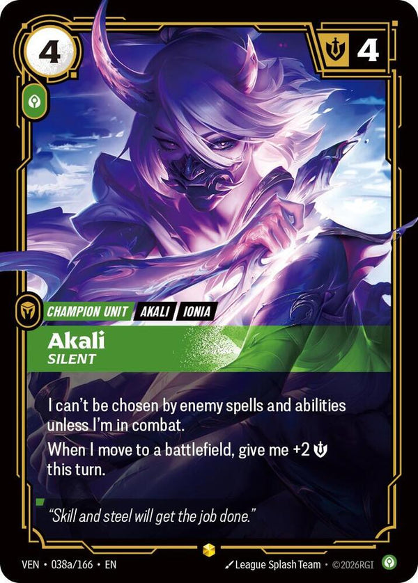 Akali, Silent (Alternate Art) - Riftbound: League of Legends TCG