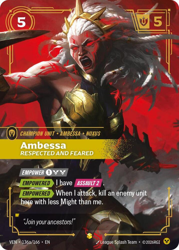 Ambessa - Respected and Feared (Alternate Art) - Riftbound: League of Legends TCG