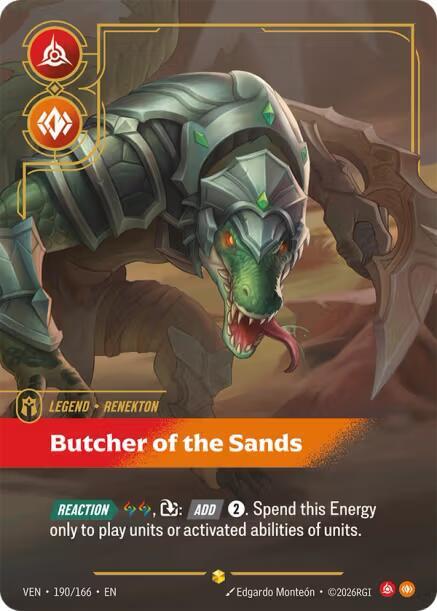 Renekton, Butcher of the Sands (Overnumbered) - Riftbound: League of Legends TCG