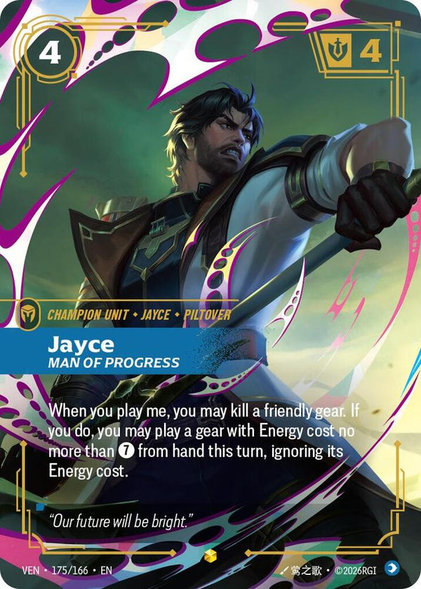 Jayce - Man of Progress (Overnumbered) - Riftbound: League of Legends TCG