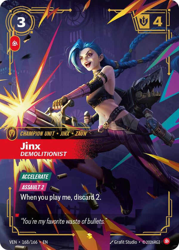 Jinx - Demolitionist (Overnumbered) - Riftbound: League of Legends TCG