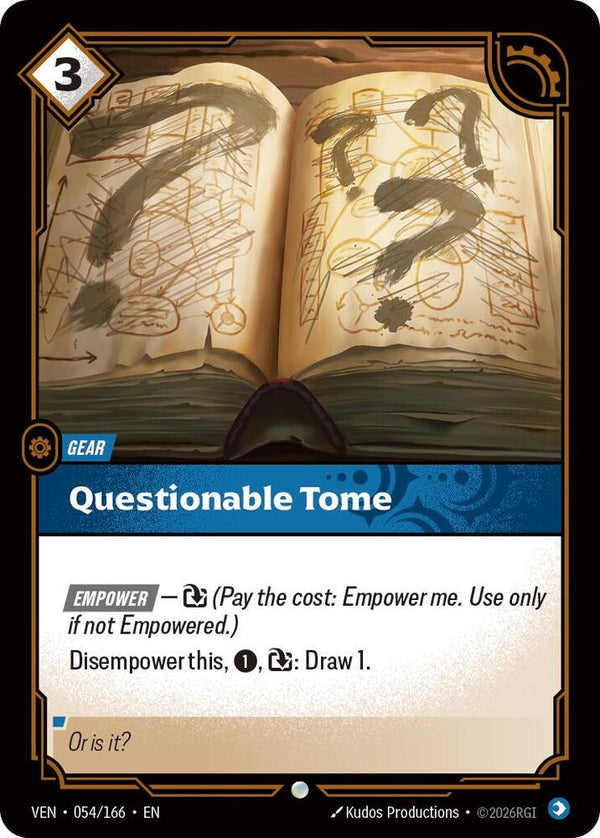 Questionable Tome (VEN 054/166) - Riftbound: League of Legends TCG