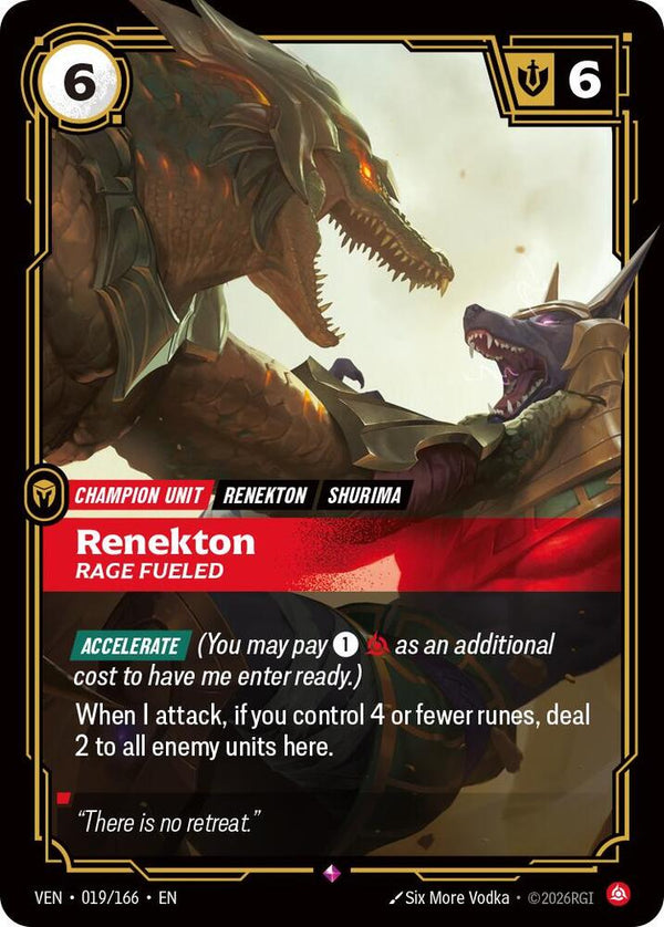 Renekton, Rage Fueled - Riftbound: League of Legends TCG