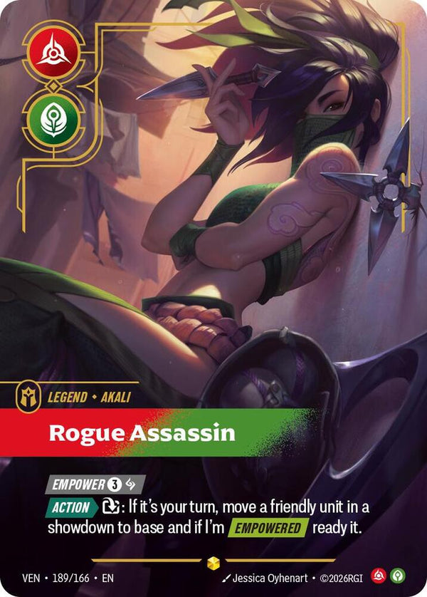 Akali - Rogue Assassin (Overnumbered) - Riftbound: League of Legends TCG