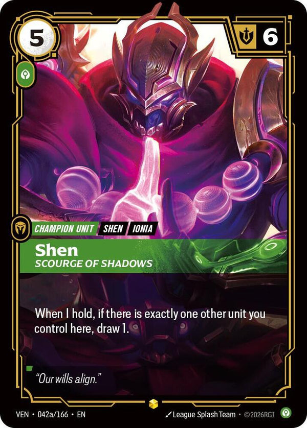 Shen, Scourge of Shadows (Alternate Art) - Riftbound: League of Legends TCG