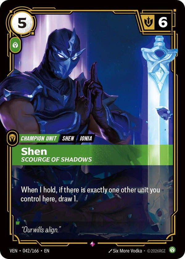 Shen, Scourge of Shadows - Riftbound: League of Legends TCG