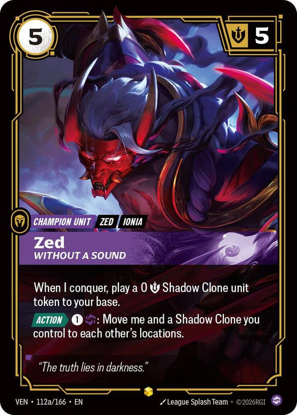 Zed, Without a Sound (Alternate Art) - Riftbound: League of Legends TCG
