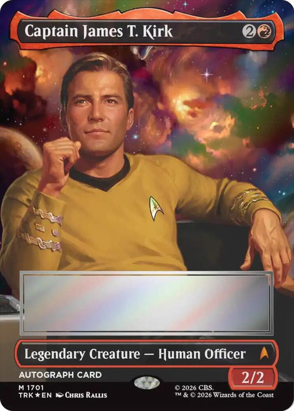 Captain James T. Kirk (Borderless) (Signed) - Magic: The Gathering