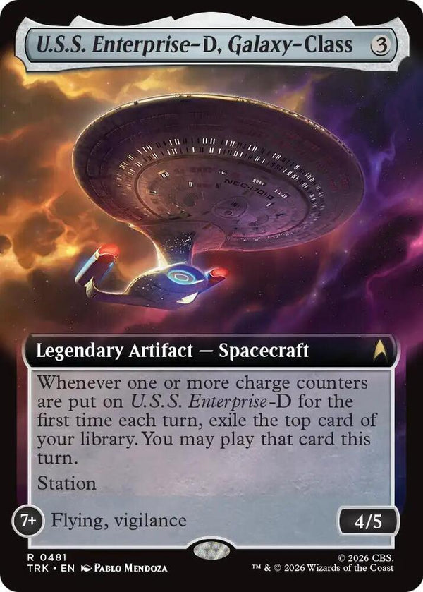 U.S.S. Enterprise-D, Galaxy-Class (Extended Art) - Magic: The Gathering