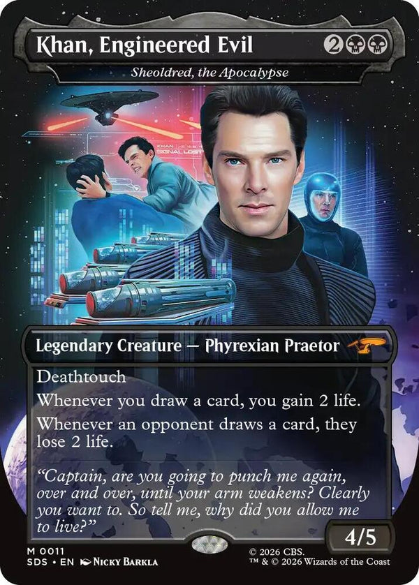 Khan, Engineered Evil - Sheoldred, the Apocalypse (Borderless) - Magic: The Gathering