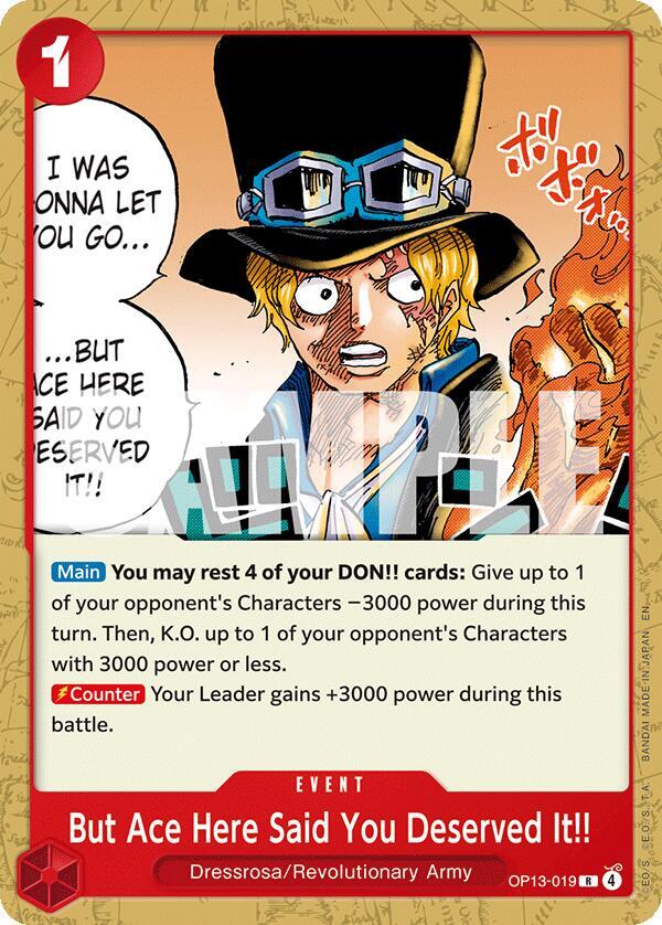 But Ace Here Said You Deserved It!! - One Piece Card Game
