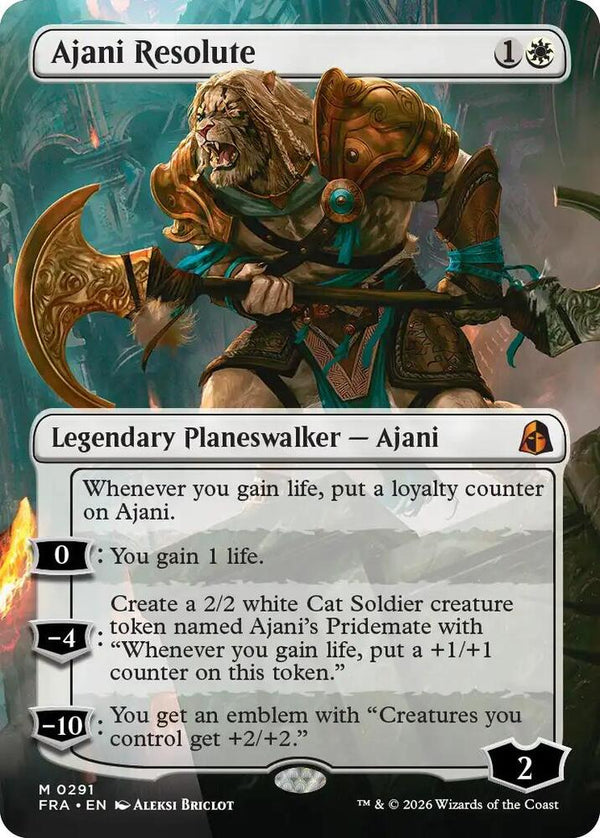 Ajani Resolute (Borderless) - Magic: The Gathering