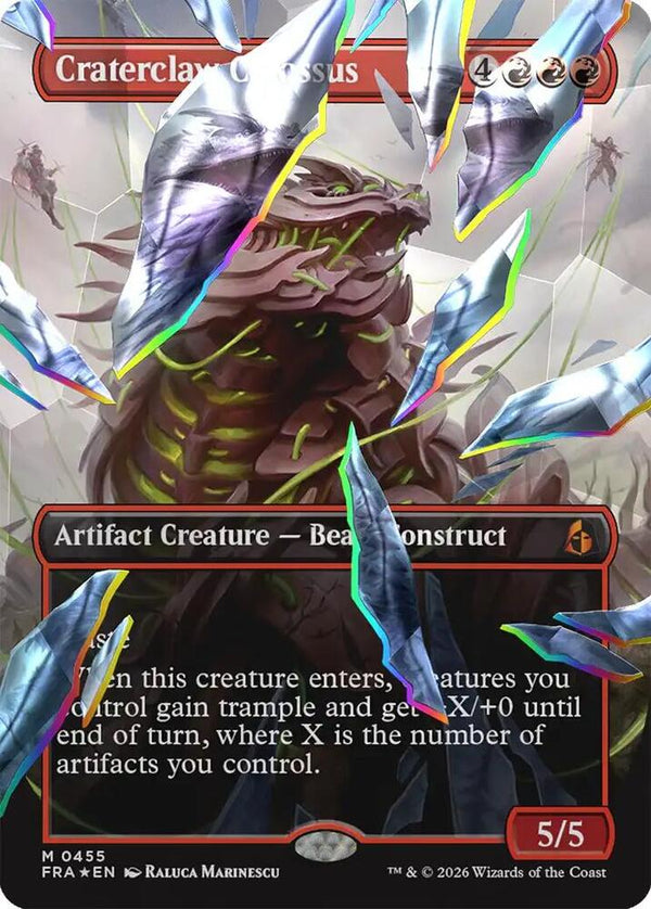 Craterclaw Colossus (Borderless) (Facet Foil) - Magic: The Gathering