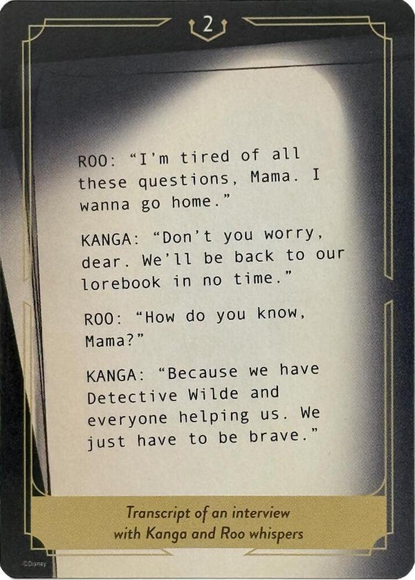 Whispers in the Well Case File Cards (2 of 18) - Disney Lorcana