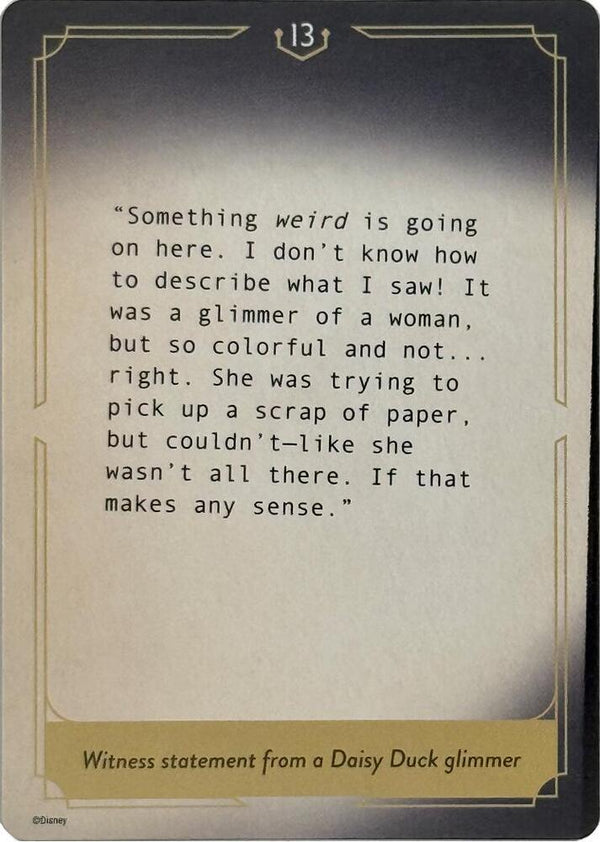 Whispers in the Well Case File Cards (13 of 18) - Disney Lorcana