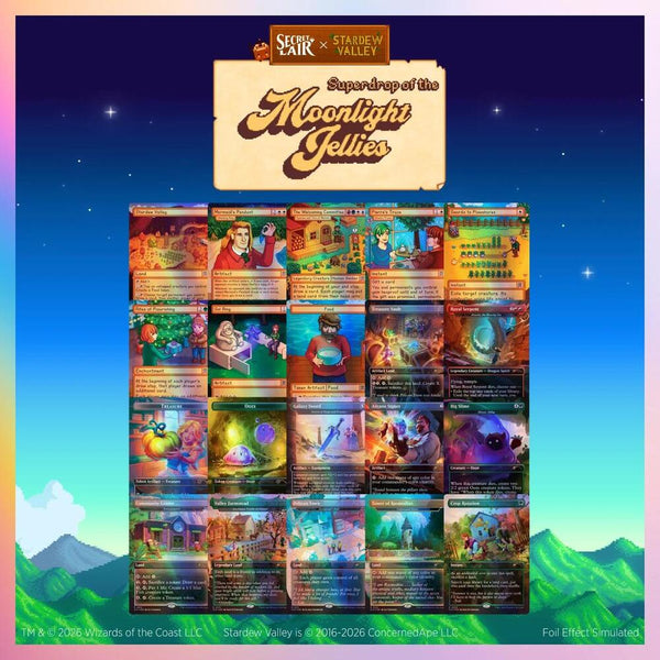 Secret Lair x Stardew Valley: Superdrop of the Moonlight Jellies Prismatic Shard Foil Bundle - Magic: The Gathering