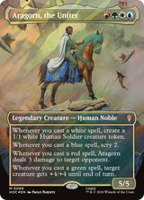 Aragorn, the Uniter (Borderless) (Surge Foil) - Magic: The Gathering