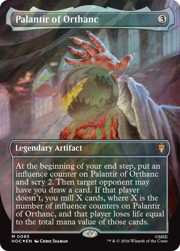 Palantir of Orthanc (Borderless) (Surge Foil) - Magic: The Gathering