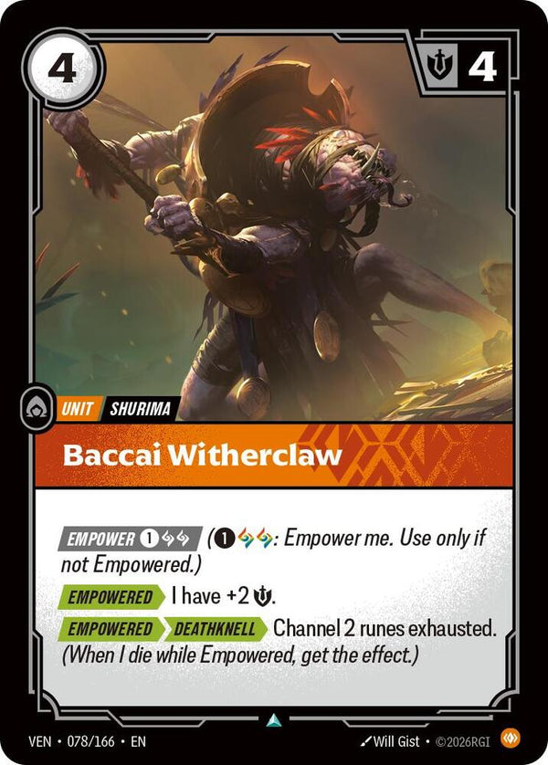 Baccai Witherclaw (VEN 078/166) - Riftbound: League of Legends TCG