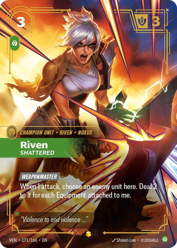 Riven - Shattered (Overnumbered) - Riftbound: League of Legends TCG