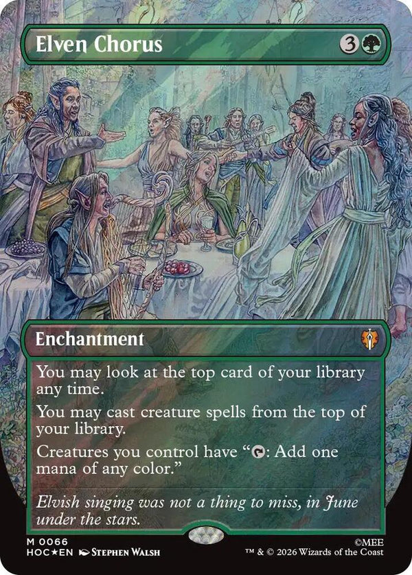 Elven Chorus (Borderless) (Surge Foil) - Magic: The Gathering