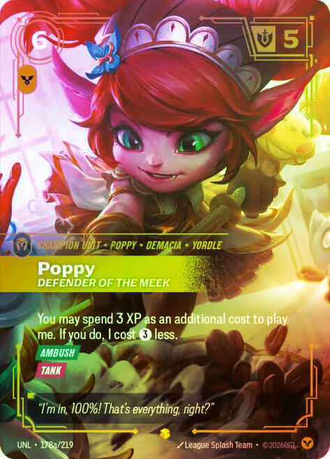 Poppy - Defender of the Meek (Alternate Art) - Riftbound: League of Legends TCG