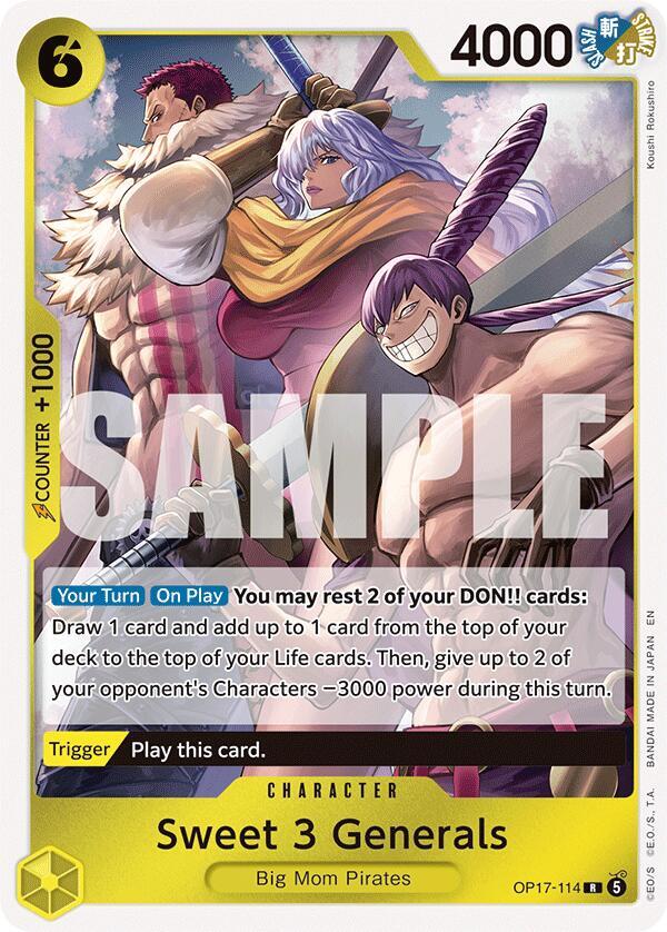 Sweet 3 Generals - One Piece Card Game