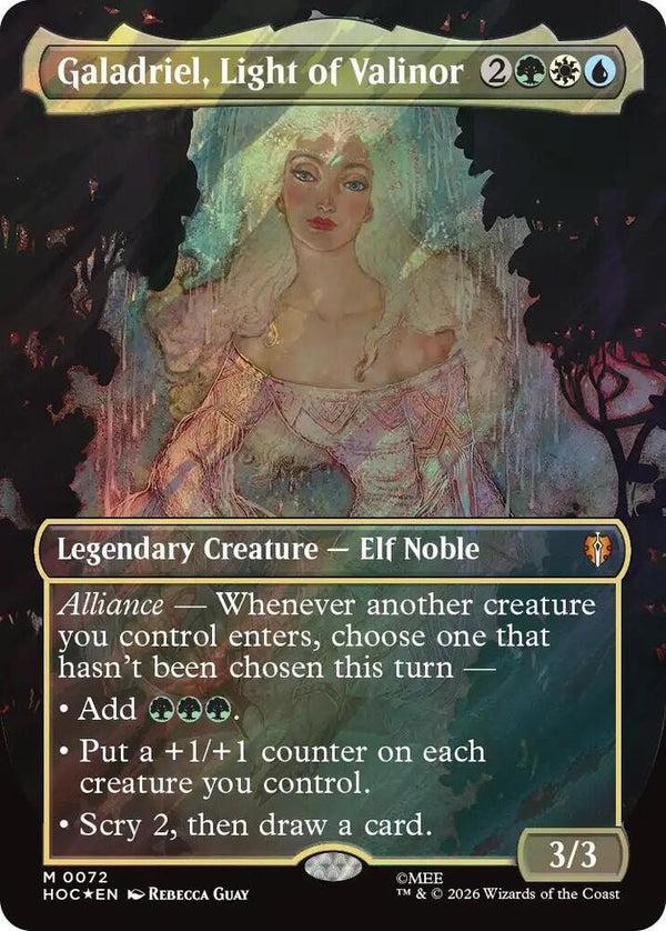 Galadriel, Light of Valinor (Borderless) (Surge Foil) - Magic: The Gathering