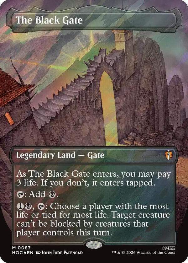 The Black Gate (Borderless) (Surge Foil) - Magic: The Gathering