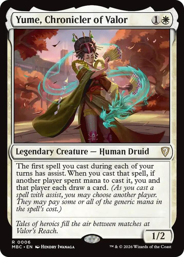Yume, Chronicler of Valor - Magic: The Gathering