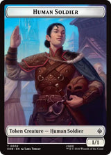 Human Soldier // Treasure (0012) Double-Sided Token - Magic: The Gathering