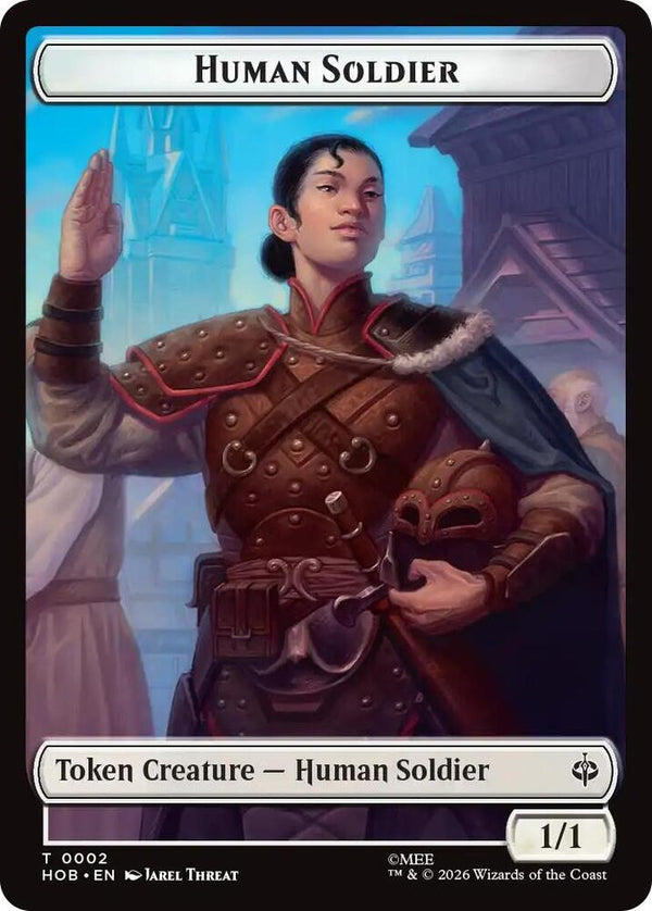 Human Soldier // Treasure (0013) Double-Sided Token - Magic: The Gathering