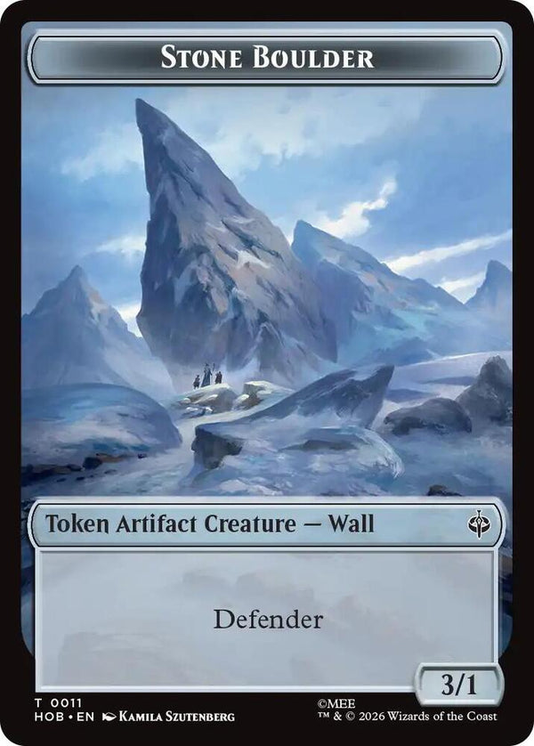 Stone Boulder // Bear Double-Sided Token - Magic: The Gathering