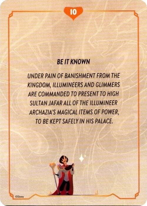 Reign of Jafar Lore Card (10 of 19) - Disney Lorcana
