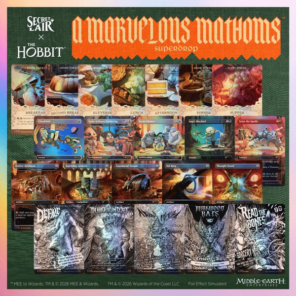 Secret Lair x The Hobbit: A Marvelous Mathoms Superdrop - Riddles in the Dark Foil Bundle - Magic: The Gathering