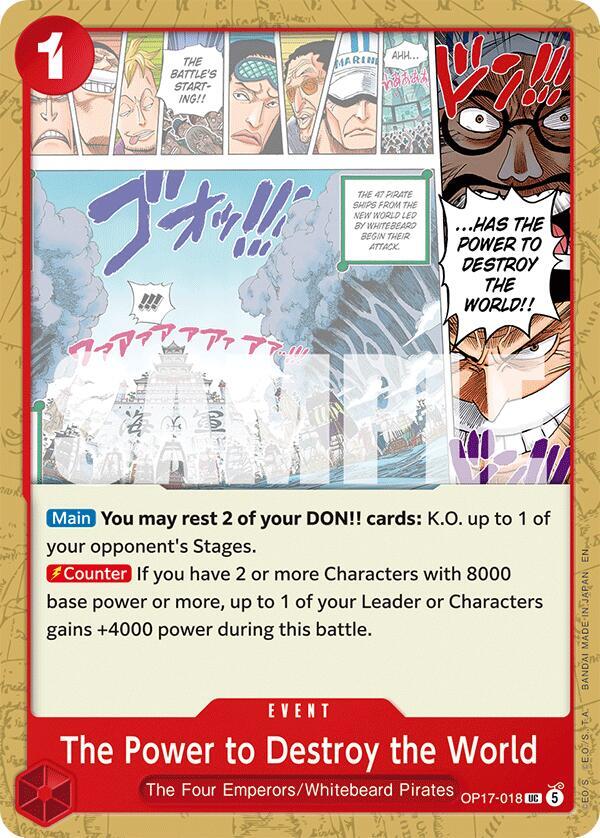 The Power to Destroy the World - One Piece Card Game