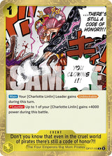 Don't you know that even in the cruel world of pirates there's still a code of honor?!! - One Piece Card Game