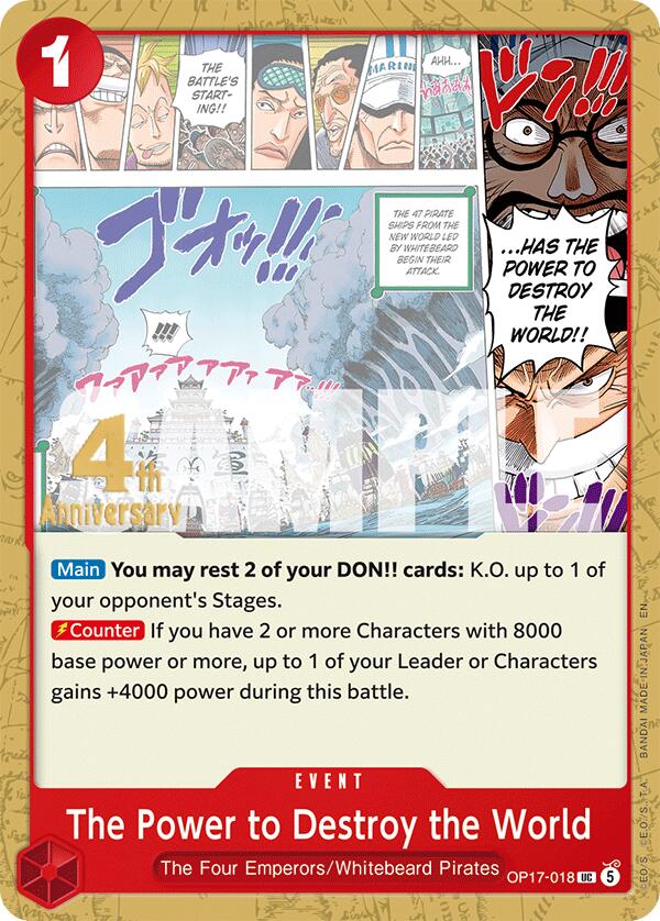 The Power to Destroy the World - One Piece Card Game