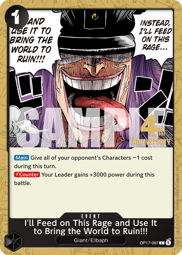 I'll Feed on This Rage and Use It to Bring the World to Ruin!!! - One Piece Card Game