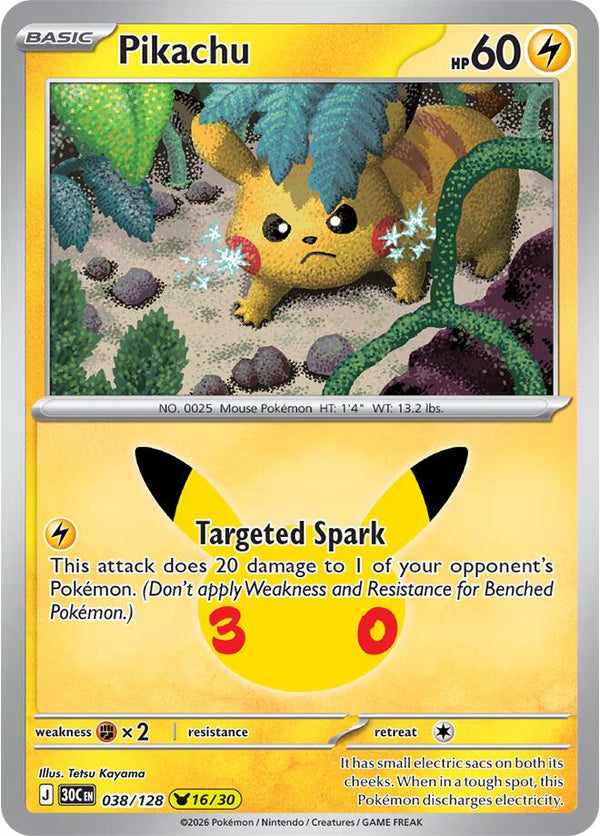 Pikachu - 038/128 (30C 038/128) - Pokémon