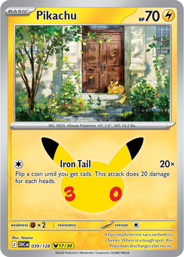 Pikachu - 039/128 (30C 039/128) - Pokémon