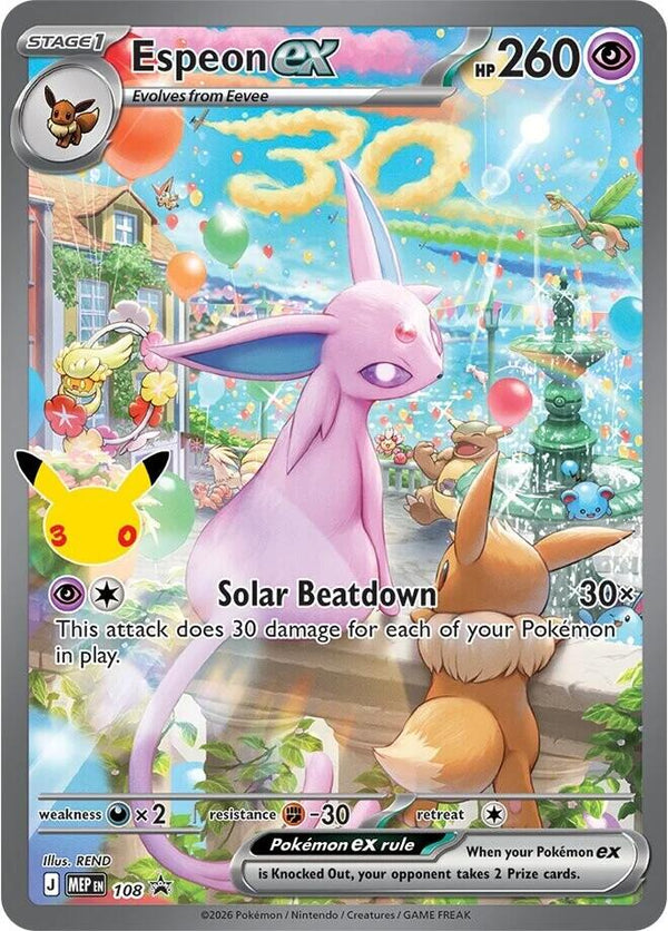 Espeon ex - 108 (30th Celebration) - Pokémon