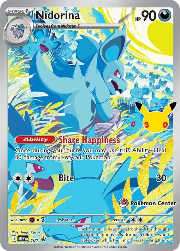 Nidorina - 101 (30th Celebration) (Pokemon Center Exclusive) (MEP 101) - Pokémon