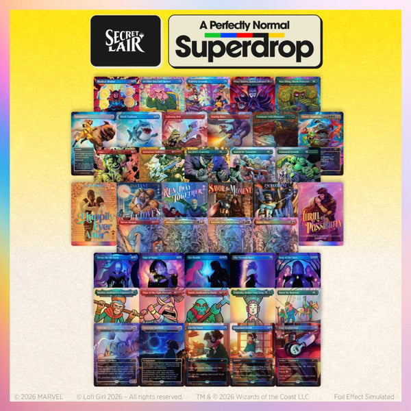 Secret Lair: A Perfectly Normal Superdrop: A Very Regular Foil Bundle - Magic: The Gathering