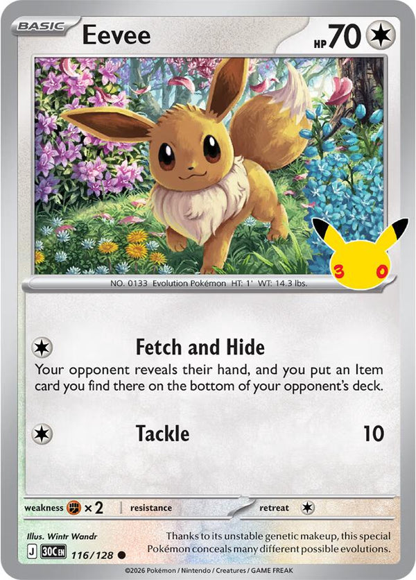 Eevee - 116/128 (30C 116/128) - Pokémon
