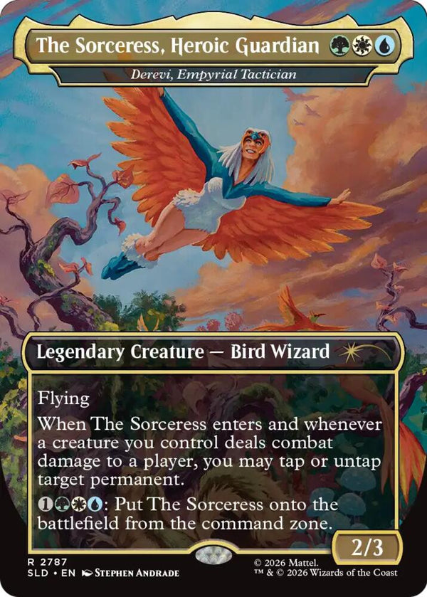 The Sorceress, Heroic Guardian - Derevi, Empyrial Tactician (SLD 2787) - Magic: The Gathering