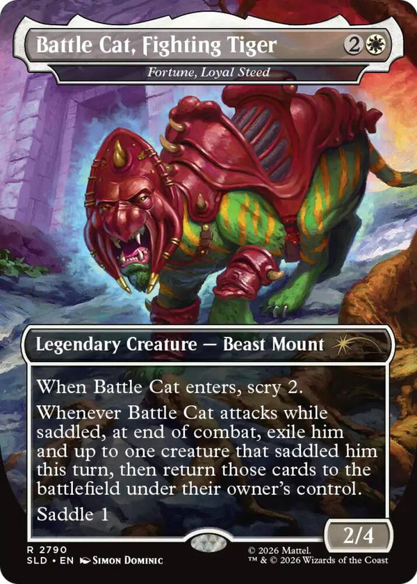 Battle Cat, Fighting Tiger - Fortune, Loyal Steed (SLD 2790) - Magic: The Gathering