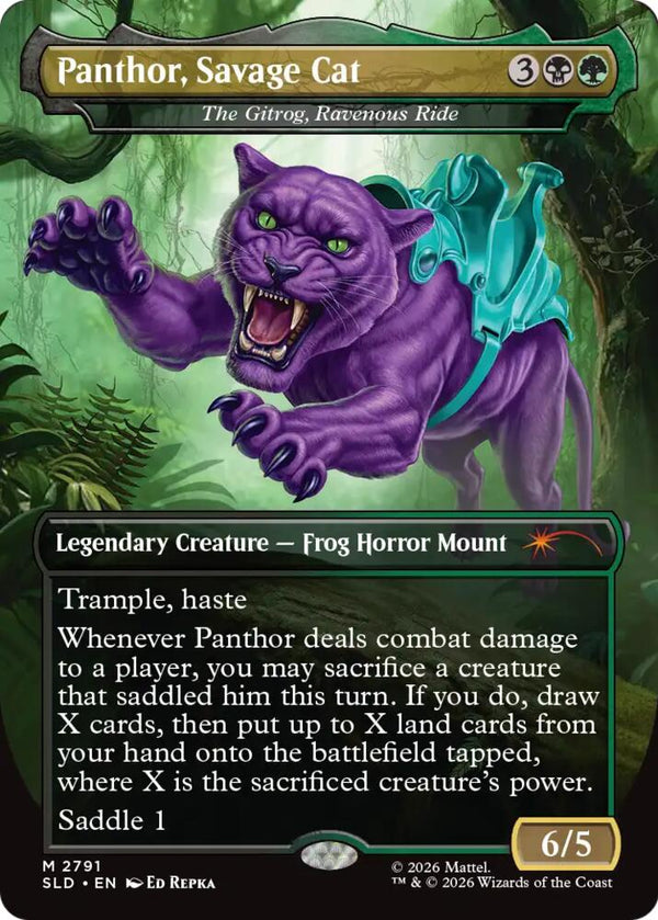 Panthor, Savage Cat - The Gitrog, Ravenous Ride (SLD 2791) - Magic: The Gathering