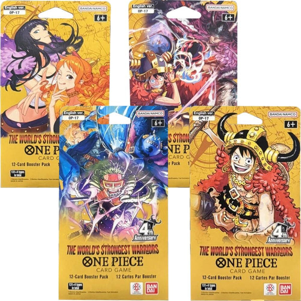 The World's Strongest Warriors Sleeved Booster Pack Art Bundle [Set of 4] (OP17) - One Piece Card Game