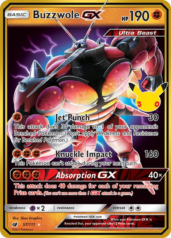 Buzzwole GX (30C 57/111) - Pokémon